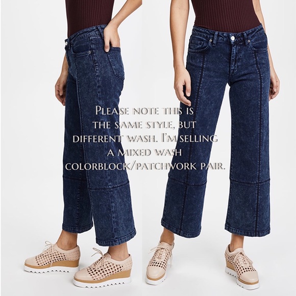 Father’s Daughter Cropped Patchwork Wide Leg Jeans - Picture 7 of 7